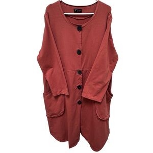 Bella Amore Made in Italy Cotton Long Cardigan L/XL